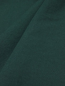 Полулен костюмный с эффектом мятости цв.Темно-можжевеловый, СОРТ2, ш.1.52м, хлопок-70%, лен-30%