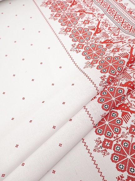 Рогожка "Вышивка - птицы", ш.1.5м, хлопок-100%, 165гр/м.кв