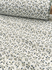 Импорт. хлопок "Бутончики" цв.белый, ш.1.45м, хлопок-100%, 100гр/м.кв