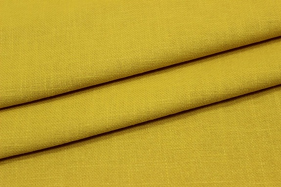 Конопля с хлопком-диагональ цв.Горчично-желтый, ш.1.39м, конопля-80%, хлопок-20%, 246гр/м.кв