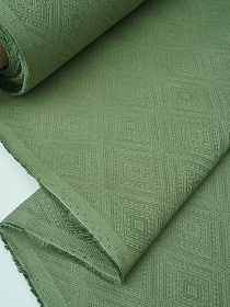 Полульняной жаккард "Бернарда" цв.эвкалипт, ш.1.6м, лен-59%, хлопок-41%, 240гр/м.кв
