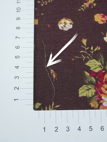 Хлопколен "Чайная роза на т.каштаново-коричневом", ш.1.46м, лен-20%, хлопок-80%, 140гр/м.кв