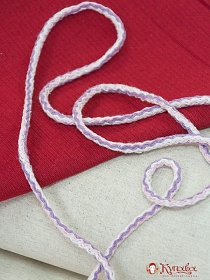 Шнур цв.сиреневый/розовый, 5мм, хлопок-100%