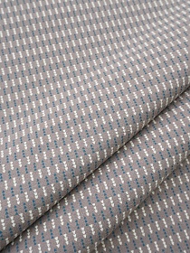 Теплый хлопок "Пирамидки - елочки (синий/молочный)" цв.кофейный, ш.1.5м, хлопок-100%, 150гр/м.кв