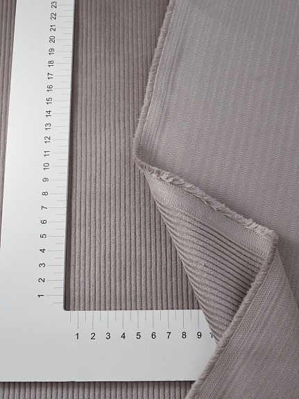 Вельвет цв.Серый, ш.1.45м, хлопок-100%, 340гр/м.кв