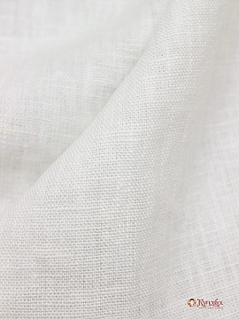 Лен костюмный с эффектом мятости цв.Белый, ш.1.45м, лен-100%, 250гр/м.кв В ОТРЕЗАХ