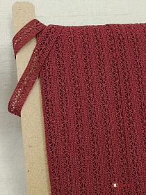 Кружево цв.винтажно-бордовый, ш.15мм, хлопок-90%, п/э-10%, рис.099/17