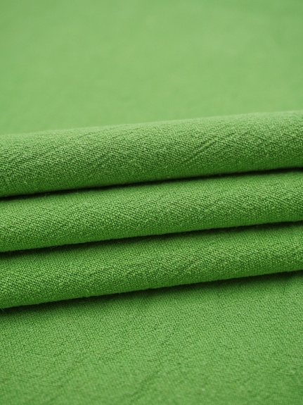 Крапива Рами (Ramie) с хлопком цв.Темно-салатовый, ш.1.4м, крапива-50%, хлопок-50%