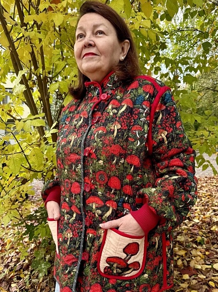 Куртка из импортного хлопка "Грибы"