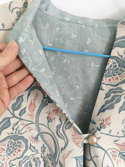 Жилет из полульна и сатина