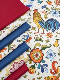 Набор тканей для рукоделия "Рогожка: набор компаньонов №1", 45*45 см, 8 шт