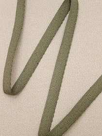 Лента киперная цв.темный серо-оливковый, ш.10мм, хлопок-100%