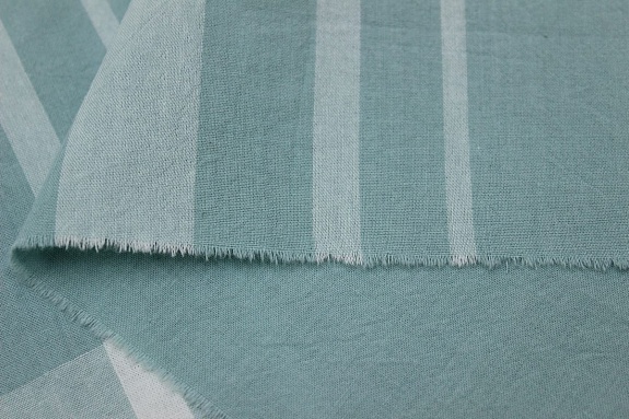 Вареный (стираный) хлопок "Комбинированная клетка" цв.мятное мороженое, ш.2.5м, хл-100%