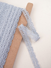 Кружево цв.небесно-голубая дымка, ш.25мм, хлопок-90%, п/э-10%, рис.044/20