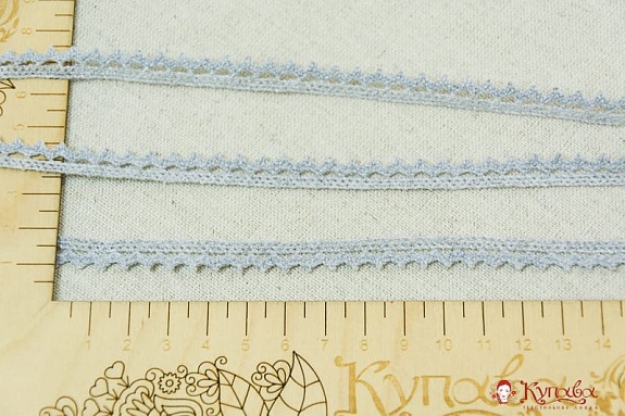 Кружево хлопок-90%, п/э-10%, 10мм, цв.серый