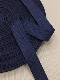 Лента киперная цв.чернильно-синий, ш.22мм, хлопок-100%#021747