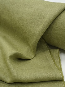 Лен костюмный с эффектом мятости цв.Оливково-серый-2, ш.1.45м, лен-100%, 190гр/м.кв
