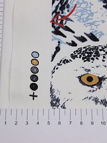 Саржа "Полярные совы", ш.1.5м, хлопок-100%, 250гр/м.кв