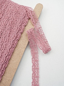 Кружево цв.дымчатая роза, ш.25мм, хлопок-90%, п/э-10%, рис.044/12