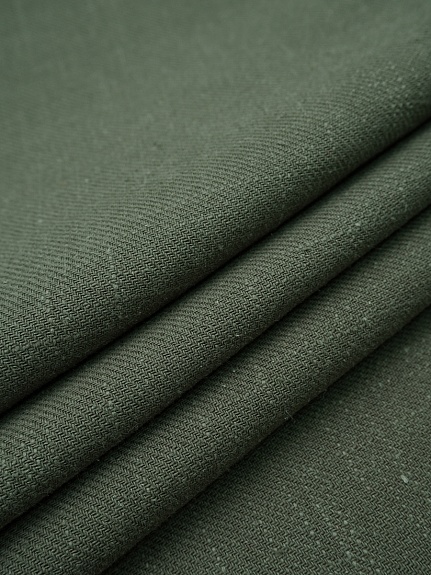 Конопля с хлопком-диагональ цв.Болотно-серый хаки, СОРТ2, ш.1.4м, конопля-80%, хлопок-20%, 246гр/м.кв