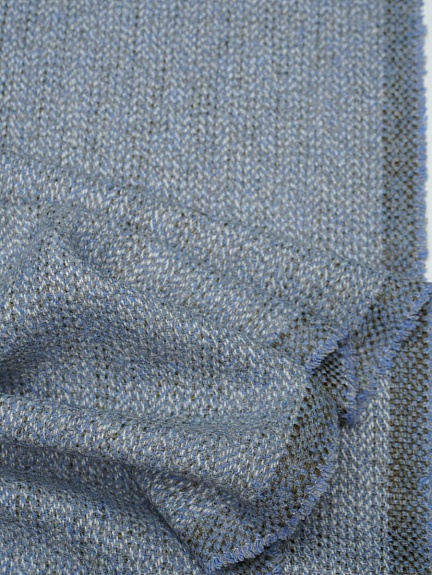 Шерсть пальтово-костюмная Твид "Елочка" цв.серо-голубой, ш.1.5м, шерсть-20%, п/э-80%, 370гр/м.кв