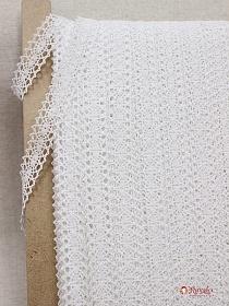 Кружево цв.белый, ш.20мм, хлопок-90%, п/э-10%, рис.047/1
