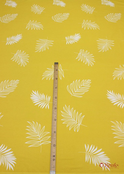 Мерный лоскут (ткань в отрезах) - Поплин "Палермо" цв.желтый с оливковым оттенком, ш.2.2м