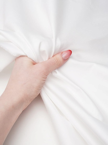 Сатин цв.Белый, ш.2.2 м, хлопок-100%, 130гр/м.кв