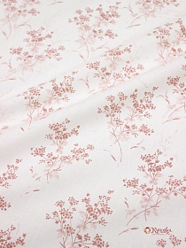 Мерный лоскут (ткань в отрезах) - Плательный хлопок "Рута душистая" цв.коричневая брусника, ш.1.5м