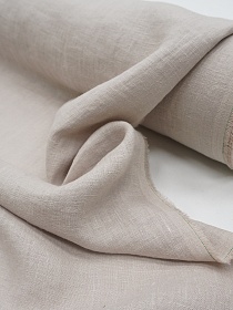 Лен костюмный с эффектом мятости цв.Св.бежевый с розовым оттенком, ш.1.45м, лен-100%, 190гр/м.кв