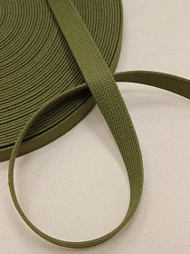 Лента ременная цв.зеленый хаки, ш.20мм, хлопок-100%#030276