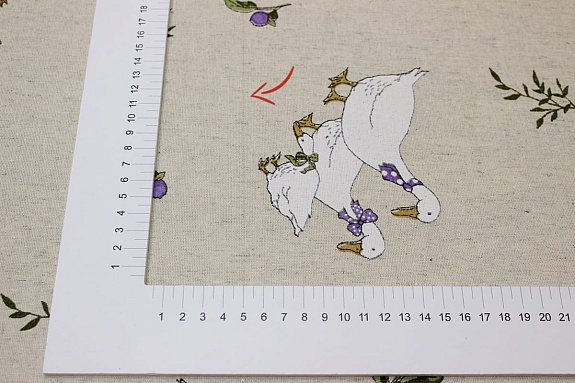 Полулен "Датский гусь" цв.фиолетовый, (на суровом), СОРТ2, ш.1.5м, лен-30%, хлопок-70%, 155гр/м.кв
