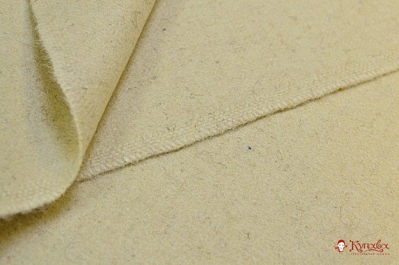 Ткань шерстяная, цв.Молочный, ш.1.4м, шерсть-80%, ПА-20%, 681гр/м.кв