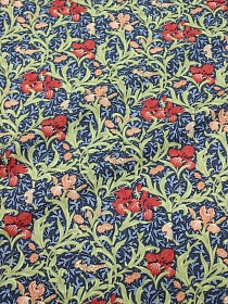 Импорт. хлопок "Архелия" цв.темный джинс, ш.1.5м, хлопок-100%, 100гр/м.кв