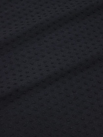 Мерный лоскут Фактурный хлопок "Шарики" цв.черный, ш.1.4м, батист, хлопок-100%, 80гр/м.кв