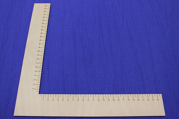 Мерный лоскут - Хлопколен винтаж (жгутовое окрашивание) цв.Васильково- фиолетовый, ш.1.54м