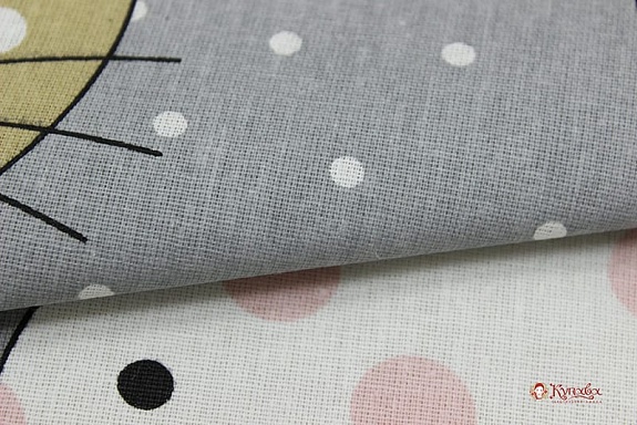 Бязь "Коты - стиляги", СОРТ2, ш.1.5м, хлопок-100%, 120гр/м.кв