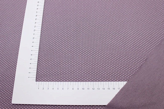 Футер 2-х нит. начес "Розовое пшено на лилово-сером", ш.2.14м(1.07м*2, чул), Карде, хл-100%