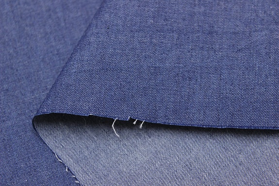 Сорочечная джинсовая ткань цв.Темно-синий, ш.1.45м, хлопок-50%, вискоза-50%, 140гр/м.кв