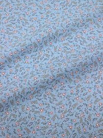 Импорт. хлопок "Рассвет" цв.винтажно-голубой, ш.1.45м, хлопок-100%, 100гр/м.кв