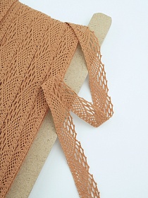 Кружево хлопок-90%, п/э-10%, 25мм, цв.карамель#015291