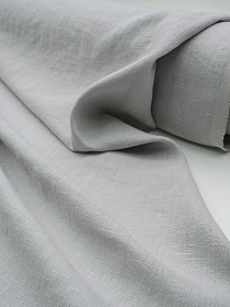 Лен костюмный с эффектом мятости цв.Светло-серый, ш.1.45м, лен-100%, 260гр/м.кв