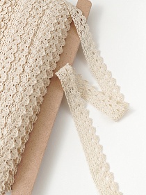 Кружево цв.суровый, ш.25мм, хлопок-100%, рис.117/3