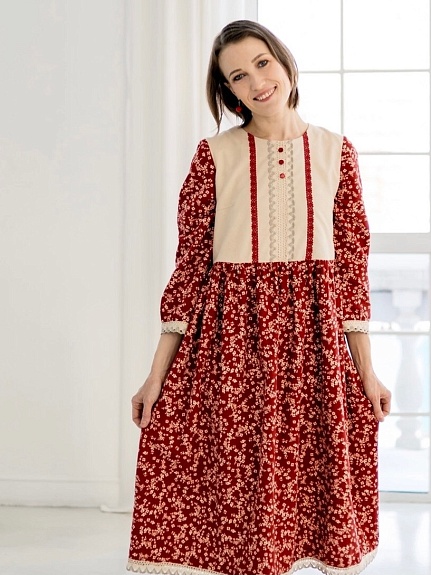 Платье из теплого хлопка "Магдалина"
