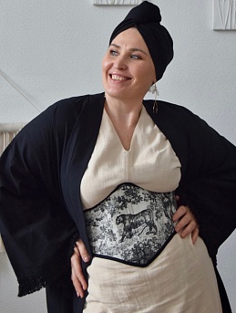 Корсет из интерьерного хлопка "Туаль де Жуи - Дикий мир" 