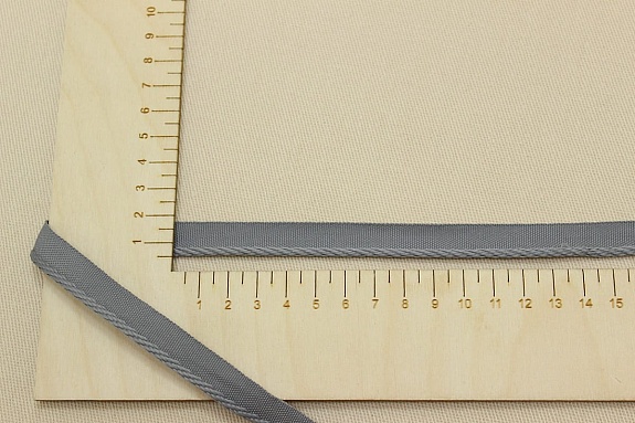 Тесьма отделочная, 12мм/кант 3мм, цв.серый