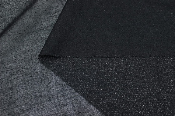 Клеевая сорочечно-плательная, цв.черный, ш.1.14м, п/э-100%, 70гр/м.кв