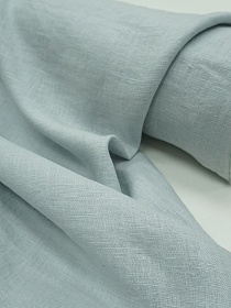 Лен костюмный с эффектом мятости цв.Светлый серо-голубой, ш.1.45м, лен-100%, 190гр/м.кв