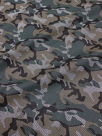 Бязь "Камуфляж - сетка" цв.зеленый хаки, ш.1.5м, хлопок-100%, 110гр/м.кв