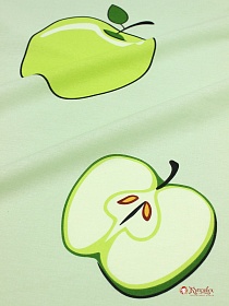 Поплин "Гренни Смит - яблоки", (комп), ш.2.2 м, хлопок-100%, 110гр/м.кв